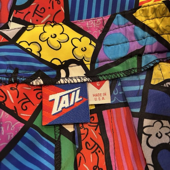 Vintage TAIL Tennis/pickleball Pleated Multicolor Skirt Size 6 - Picture 4 of 5